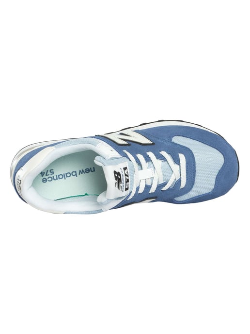 New Balance 574 Entrenadores De Gamuza, Azul - Image 6