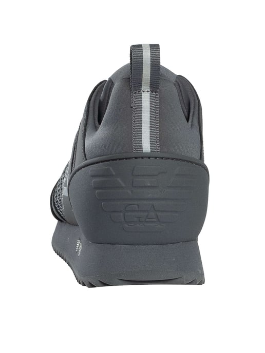 EA7 Zapatillas Deportivas De Malla Con Logotipo Deportivo, Gris - Image 5