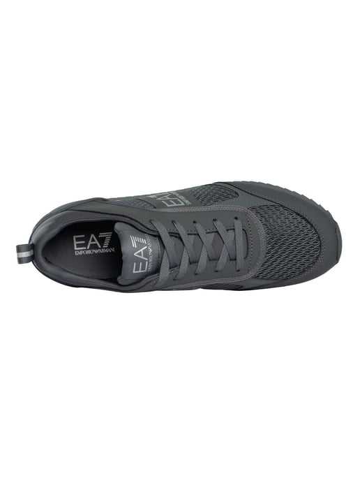 EA7 Zapatillas Deportivas De Malla Con Logotipo Deportivo, Gris - Image 6