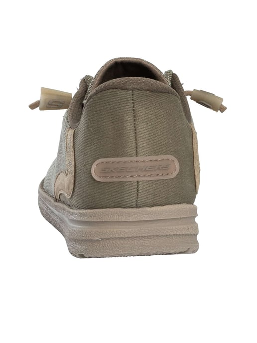 Skechers Zapatillas Deportivas Melson Coronado De Corte Relajado Sin Cordones, Verde - Image 5