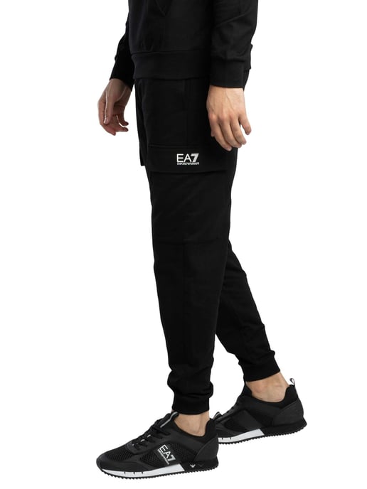EA7 Pantalones Deportivos Con Logo Regular, Negro - Image 2