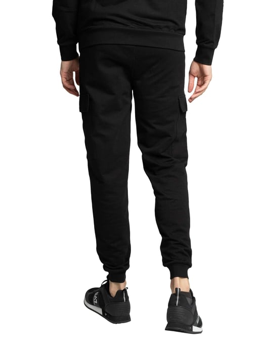 EA7 Pantalones Deportivos Con Logo Regular, Negro - Image 3