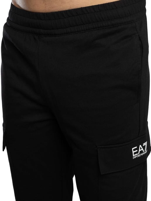 EA7 Pantalones Deportivos Con Logo Regular, Negro - Image 5