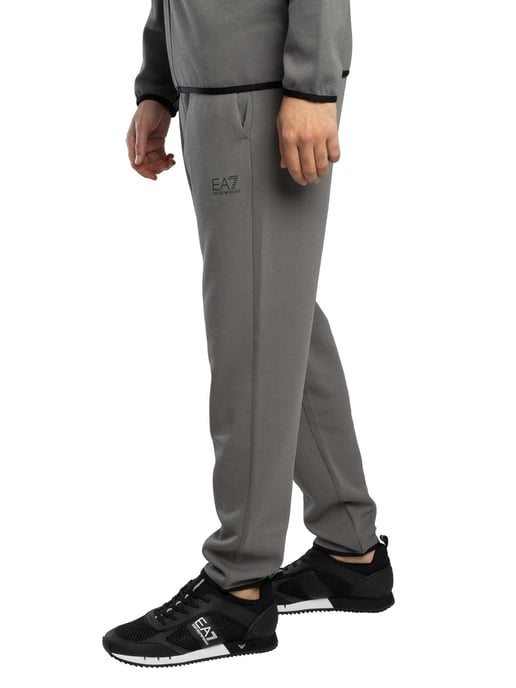 EA7 Joggers Con Cremallera Lateral Y Logotipo, Gris - Image 2