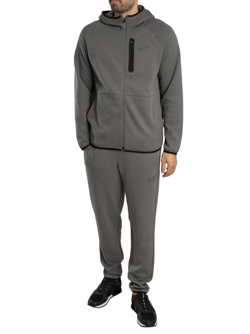 EA7 Joggers Con Cremallera Lateral Y Logotipo, Gris - Image 6