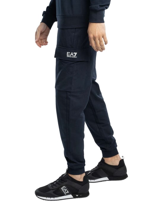 EA7 Pantalones De Jogging Cargo Con Identidad Básica, Azul - Image 2
