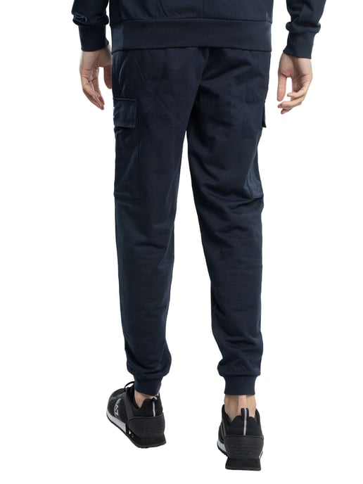 EA7 Pantalones De Jogging Cargo Con Identidad Básica, Azul - Image 3