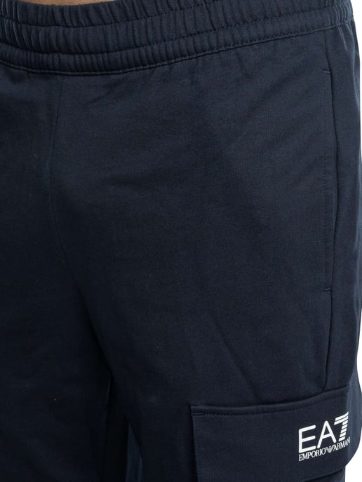 EA7 Pantalones De Jogging Cargo Con Identidad Básica, Azul - Image 5