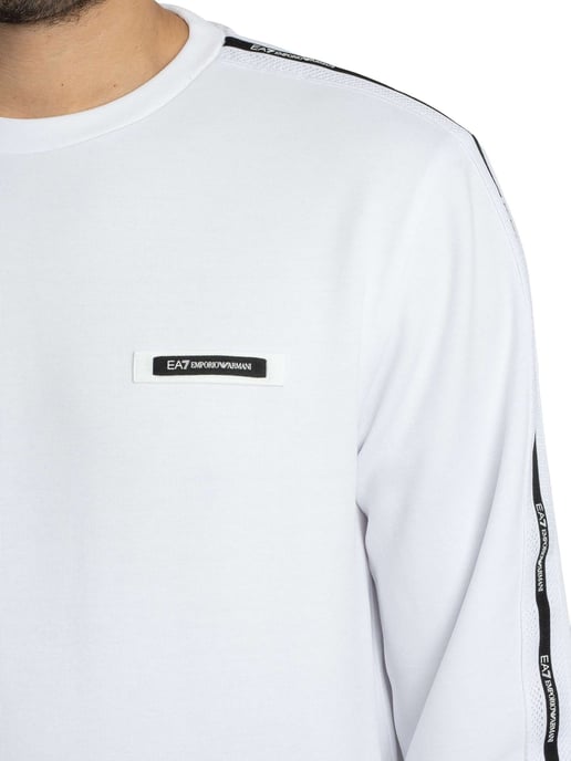 EA7 Sudadera Con Cinta Con Logo, Blanco - Image 4