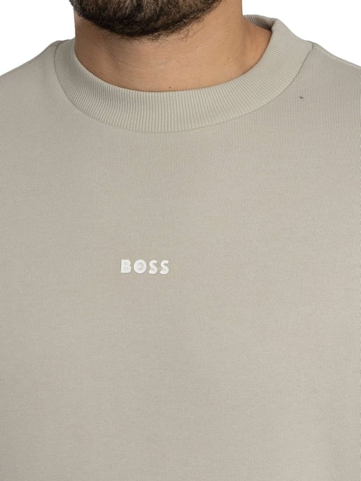 BOSS Sudadera Wesmallcrew, Gris - Image 4