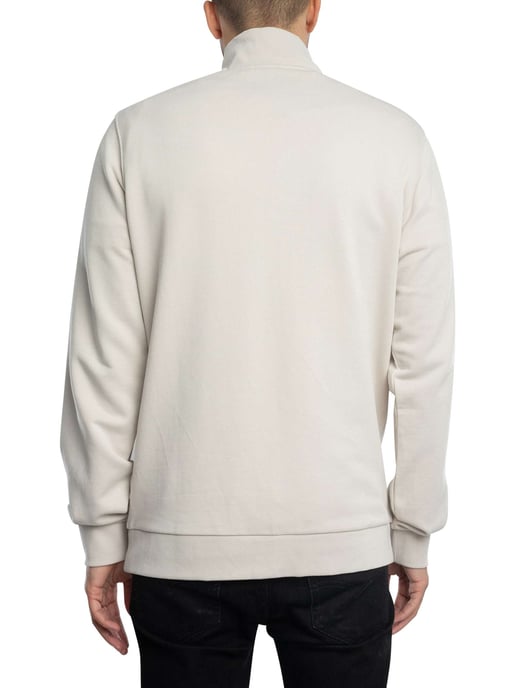 Lyle & Scott Sudadera Con Cremallera De Un Cuarto Y Bucle Trasero, Beige - Image 3