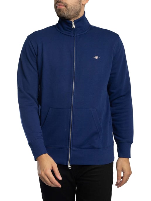 GANT Chaqueta Deportiva Con Cremallera Completa Y Escudo Regular, Azul - Image 2