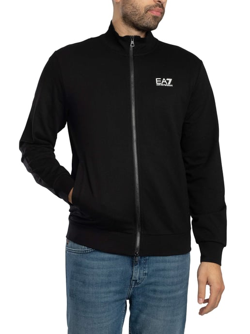 EA7 Chaqueta Deportiva Con Cremallera Aperta, Negro - Image 2