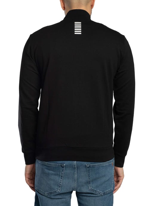 EA7 Chaqueta Deportiva Con Cremallera Aperta, Negro - Image 3