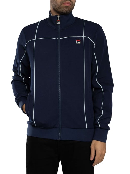 Fila Chaqueta Deportiva Armando Con Ribetes En Contraste, Azul - Image 1