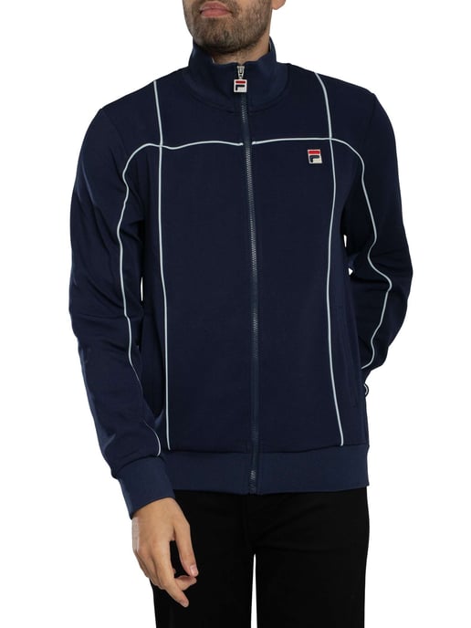 Fila Chaqueta Deportiva Armando Con Ribetes En Contraste, Azul - Image 2