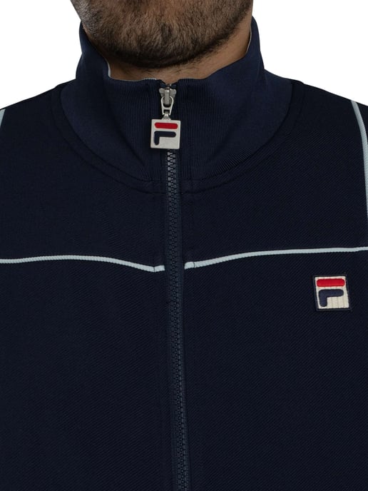 Fila Chaqueta Deportiva Armando Con Ribetes En Contraste, Azul - Image 5