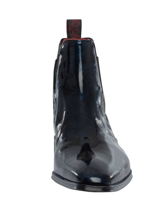 Jeffery West Botas Chelsea De Piel Con Alas, Azul - Image 4