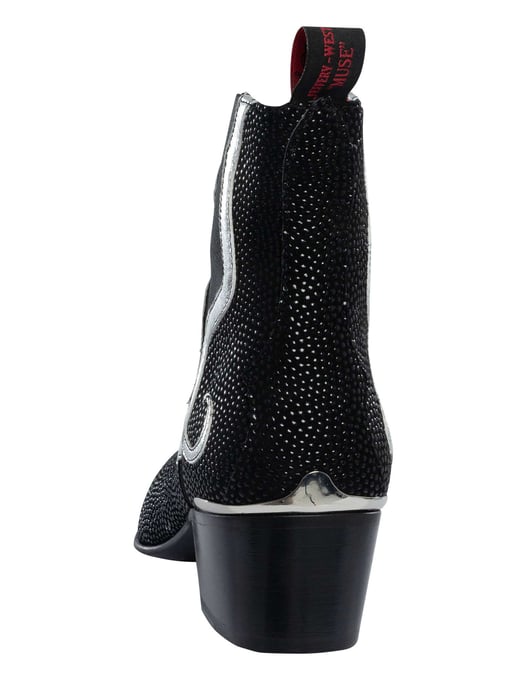 Jeffery West Botas Chelsea Con Efecto Serpiente, Negro - Image 5