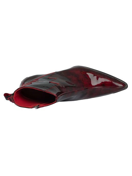 Jeffery West Botas Chelsea De Piel Con Cremallera Lightning, Rojo - Image 6