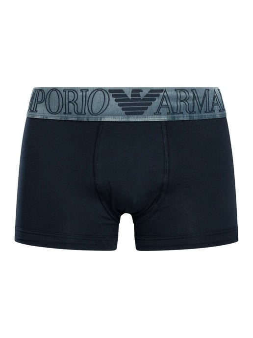 Emporio Armani Bóxers De Algodón Orgánico, Azul - Image 1