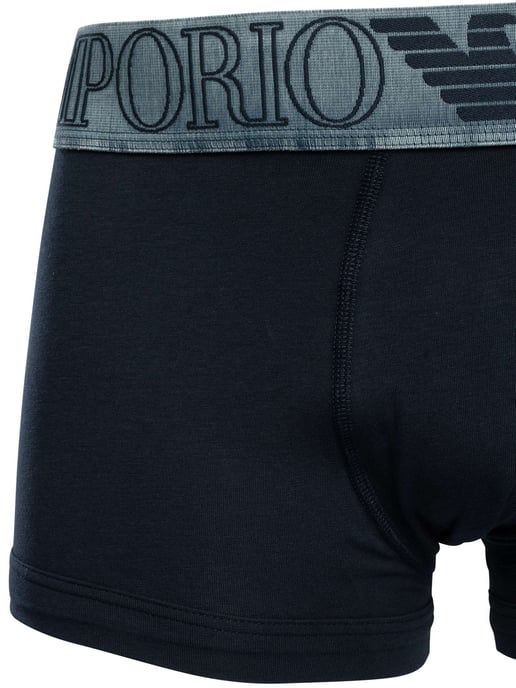 Emporio Armani Bóxers De Algodón Orgánico, Azul - Image 4