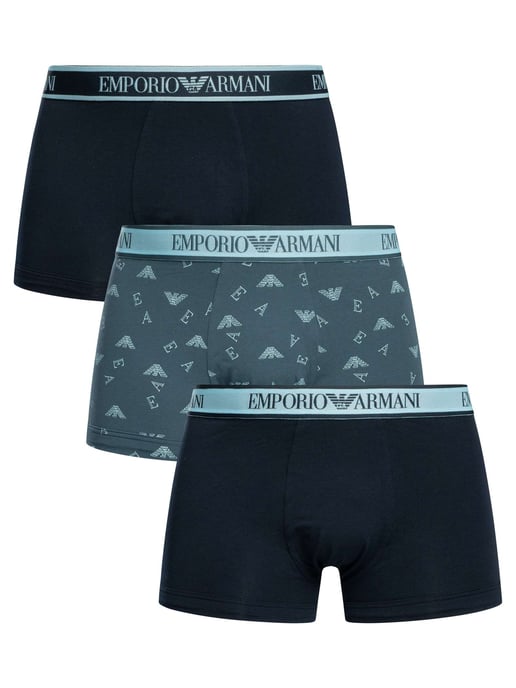 Emporio Armani 3 Pack Trunks, Negro - Image 1