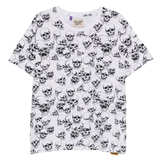Camiseta Blanca Con Logo De Calavera De Gallery Dept - Image 1
