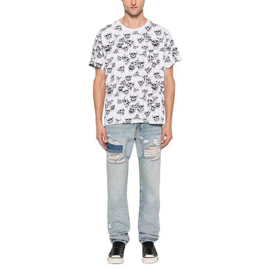 Camiseta Blanca Con Logo De Calavera De Gallery Dept - Image 2