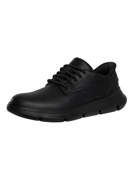 Skechers Zapatillas Sin Cordones Garza De Cuero, Negro - Image 1