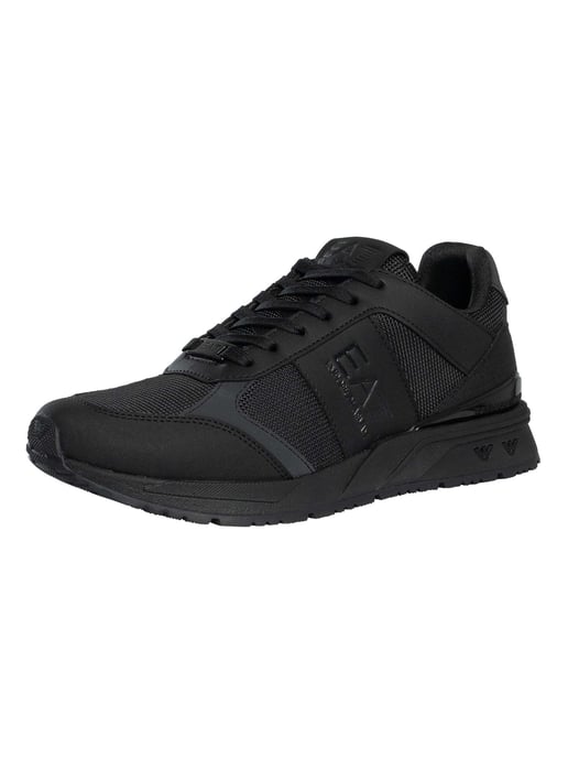 EA7 Zapatillas Con Logo De Malla, Negro - Image 1
