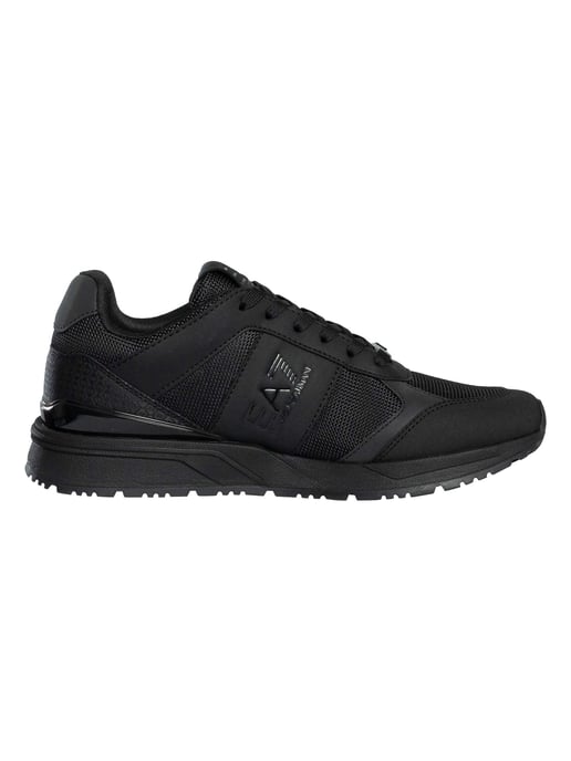 EA7 Zapatillas Con Logo De Malla, Negro - Image 3