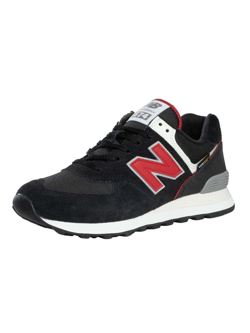 New Balance 574 Entrenadores De Gamuza, Negro - Image 1
