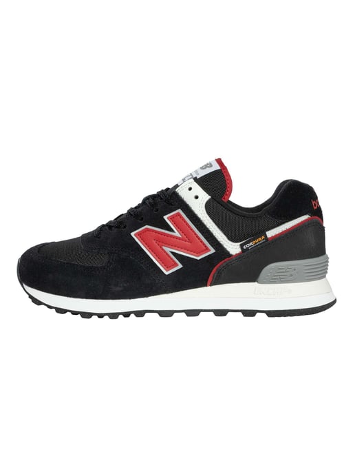 New Balance 574 Entrenadores De Gamuza, Negro - Image 2