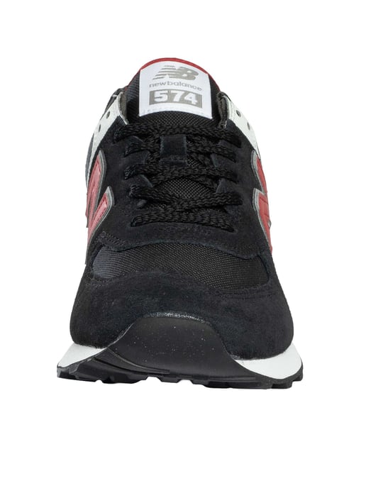 New Balance 574 Entrenadores De Gamuza, Negro - Image 4
