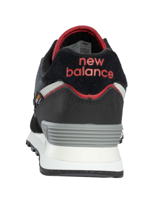 New Balance 574 Entrenadores De Gamuza, Negro - Image 5