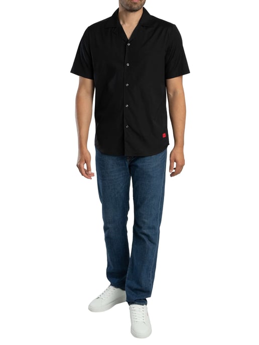 HUGO Camisa De Manga Corta Ellino, Negro - Image 6