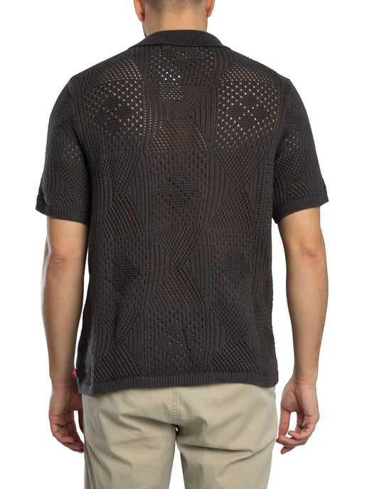 Levi's Camisa De Manga Corta De Punto Camp, Negro - Image 3