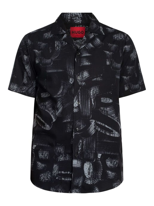 HUGO Camisa De Manga Corta Ellino, Negro - Image 5