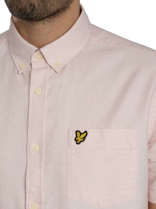 Lyle & Scott Camisa Oxford De Manga Corta, Rosado - Image 4