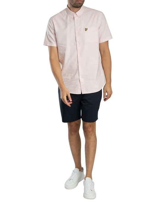 Lyle & Scott Camisa Oxford De Manga Corta, Rosado - Image 5
