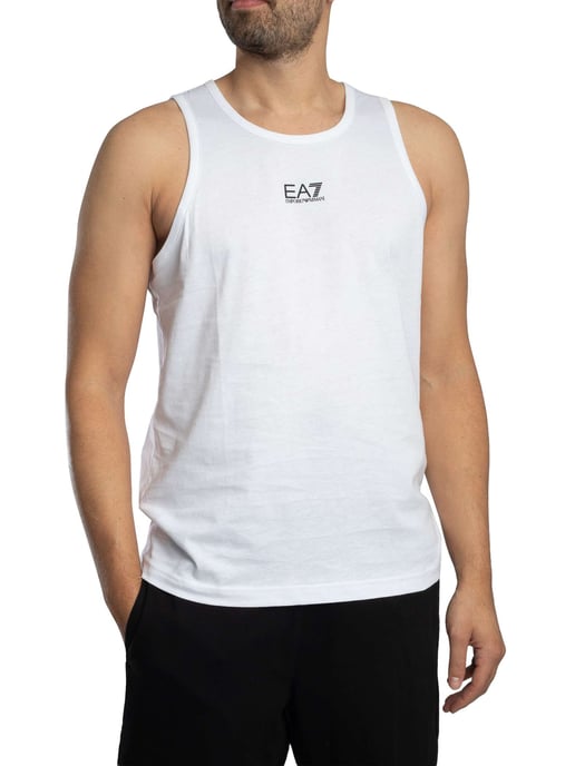 EA7 Chaleco Ajustado Con Logotipo, Blanco - Image 1