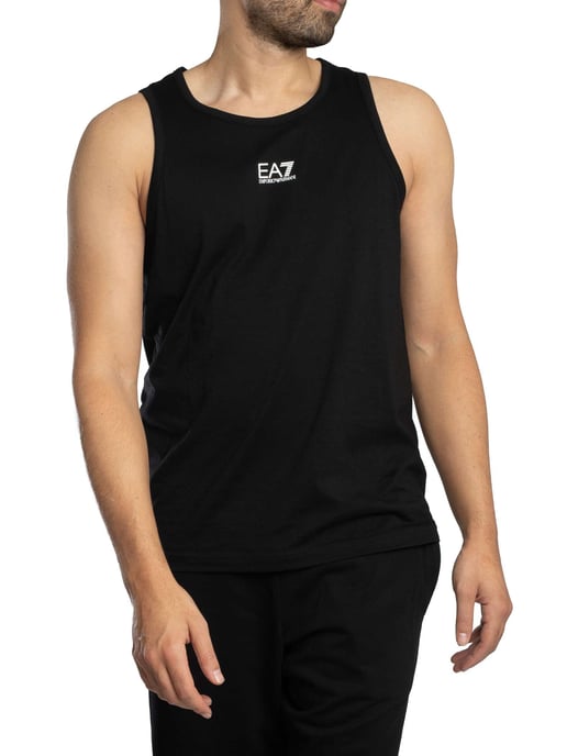 EA7 Chaleco Ajustado Con Logotipo, Negro - Image 1
