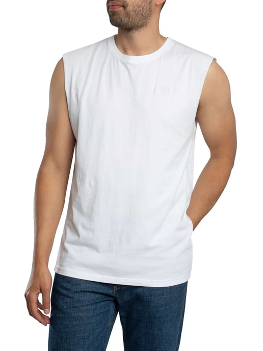 Superdry Camiseta Sin Mangas Con El Logo De Essential, Blanco - Image 2