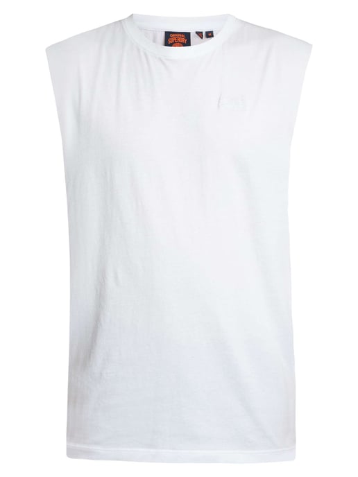 Superdry Camiseta Sin Mangas Con El Logo De Essential, Blanco - Image 5