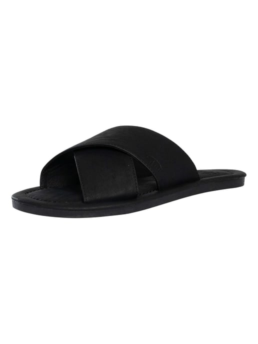 Superdry Deslizadores De Correa Cruzada Vintage, Negro - Image 1