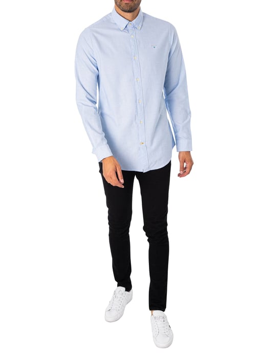 Barbour Camisa De Vestir Oxtown, Azul - Image 5