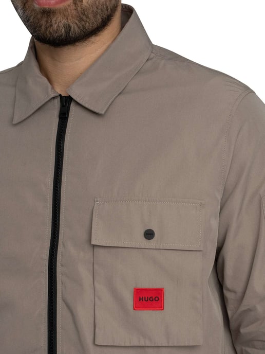 HUGO Camisa Con Cremallera Emmond, Marrón - Image 5