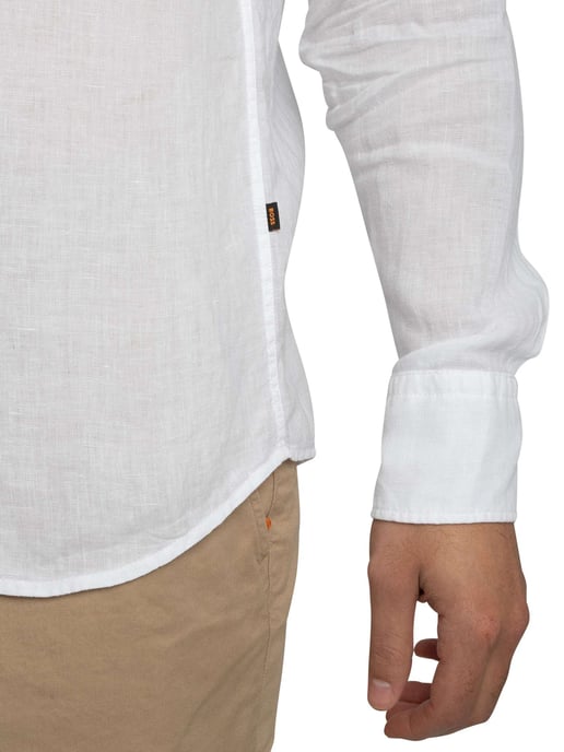 BOSS Camisa Regular Elegante, Blanco - Image 5