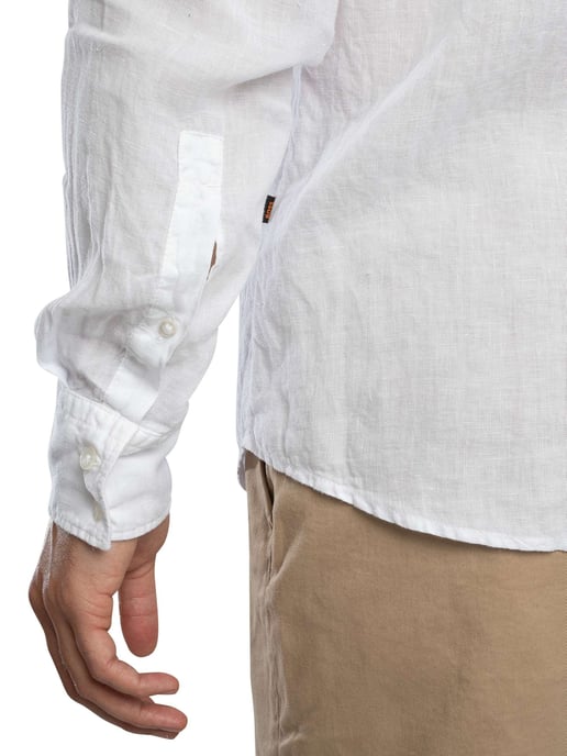 BOSS Camisa Regular Elegante, Blanco - Image 6